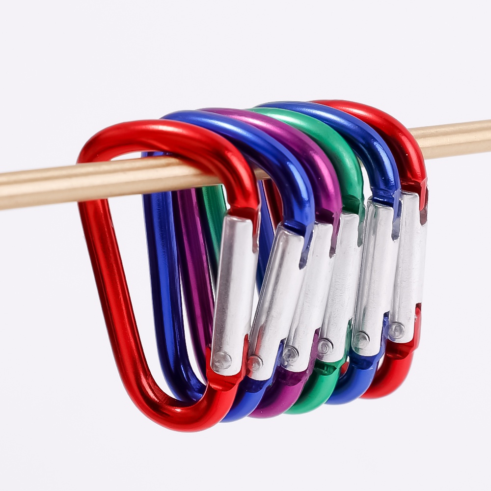 Móc Khóa Chữ D 4 Kích Cỡ Bằng Hợp Kim Nhôm Nhiều Màu Sắc Dùng Khi Leo Núi / Cắm Trại