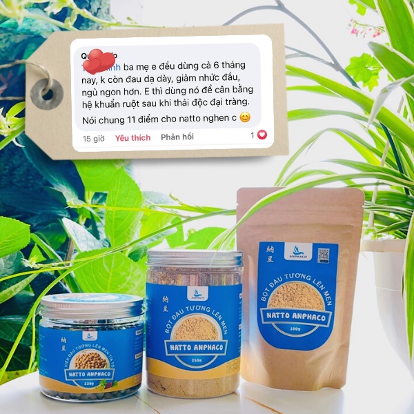 NATTO ĐẬU NÀNH LÊN MEN HỮU CƠ ANPHACO Combo 2 hộp