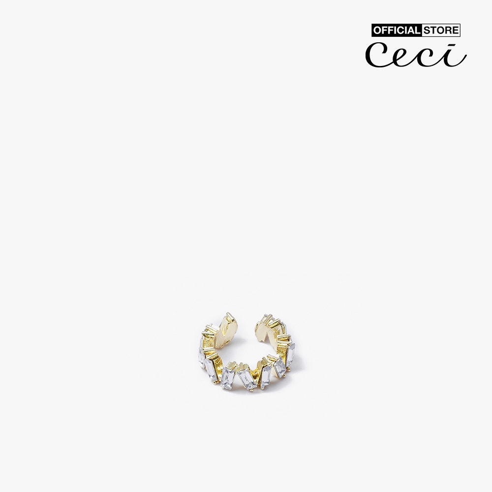 CECI - Khuyên tai nữ khoen tròn dạng kẹp hiện đại CC1-04000044-03