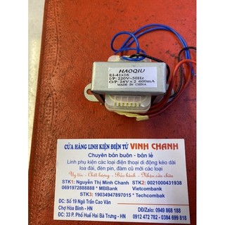 Cục Biến Áp đối xứng 24v-24v 600mA