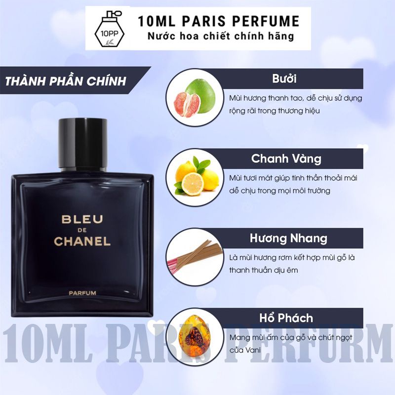 Nước hoa nam bleu chanel Parfum phiên bản nâng cấp phong cách sang trọng lịch sự.