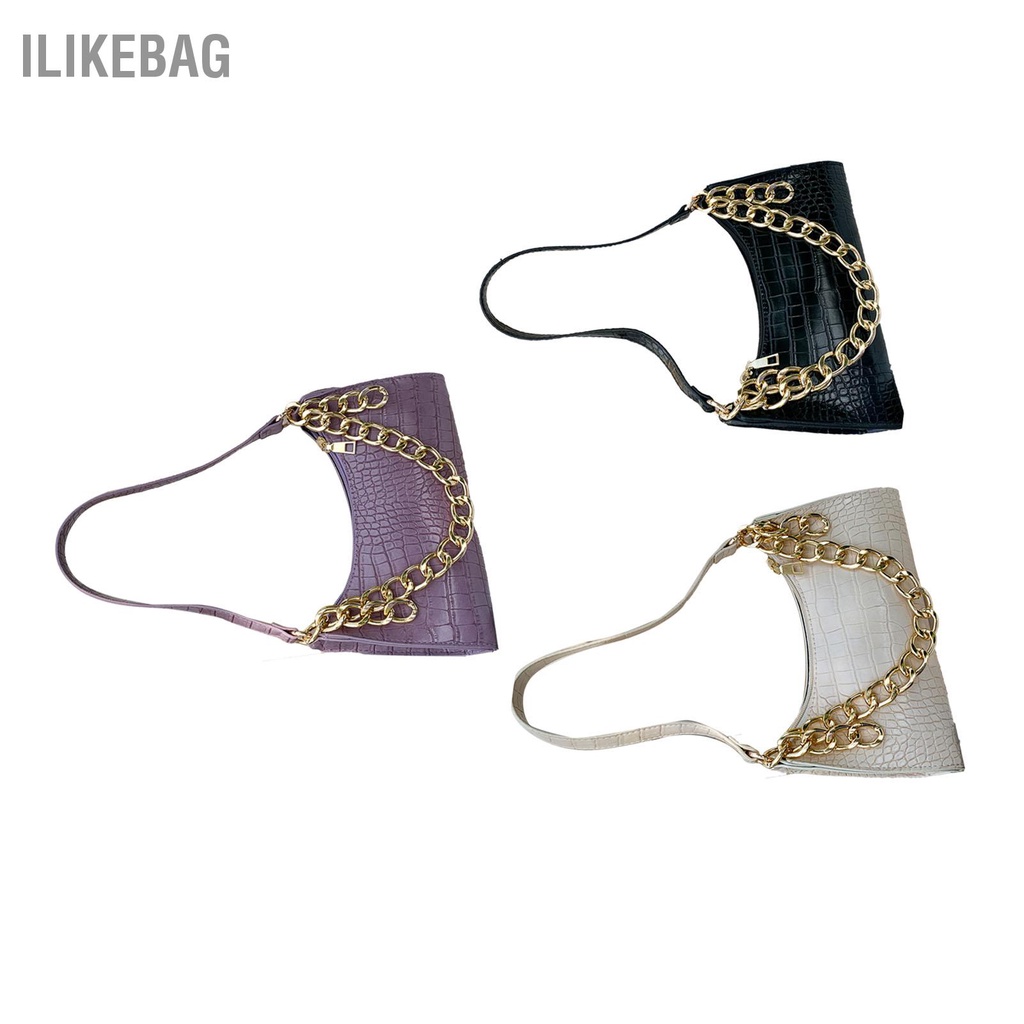 Có thể bán buôn Túi Đeo Vai PU Họa Tiết Cá Sấu Kiểu Dáng Thanh Lịch Dễ Phối Xách 2 Quai Ilikebag Hàng giao ngay