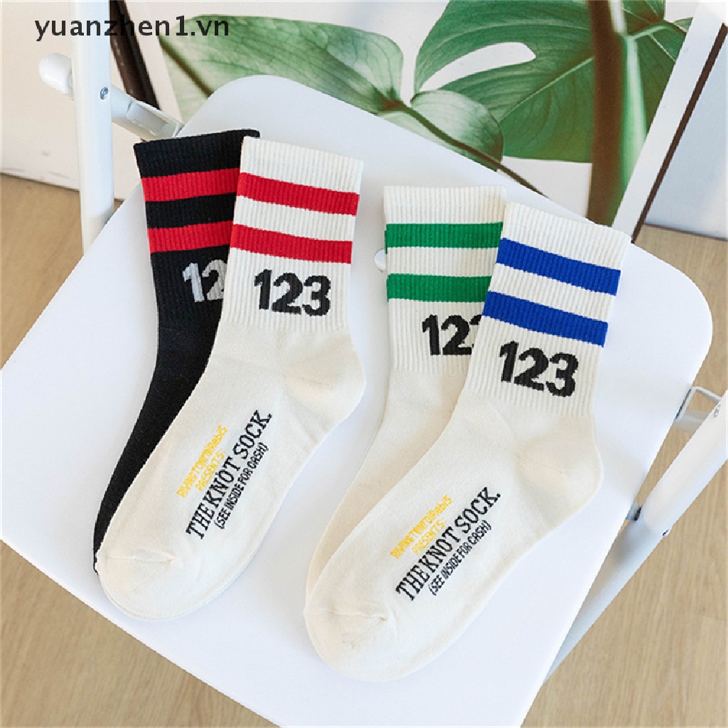 Đôi Vớ Thể Thao In Chữ Kỹ Thuật Số Phong Cách Hip Hop Đường Phố Harajuku Thời Trang Cho Nam Và Nữ