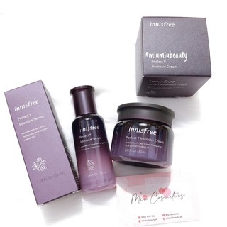 Bộ đôi tinh chất & kem dưỡng chống lão hoá da innisfree perfect 9 intensive serum 50ml + cream 60ml