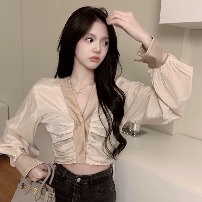 Áo sơ mi nữ kiểu tay dài Emilyshop
