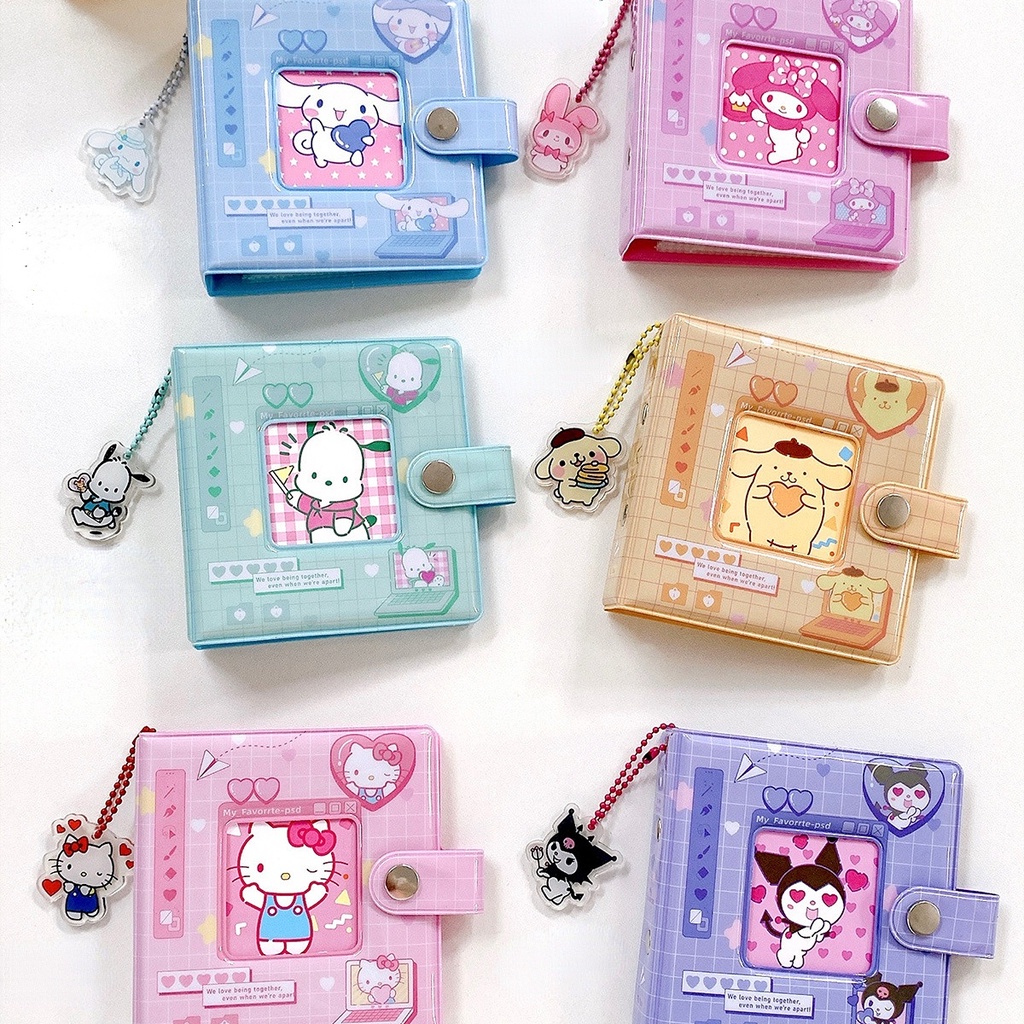 Album Ảnh 3 Inch Với 40 Túi Mặt Dây Chuyền Hình Sanrio Kuromi Melody Hello Kitty Sưu Tầm Ảnh Thần Tượng