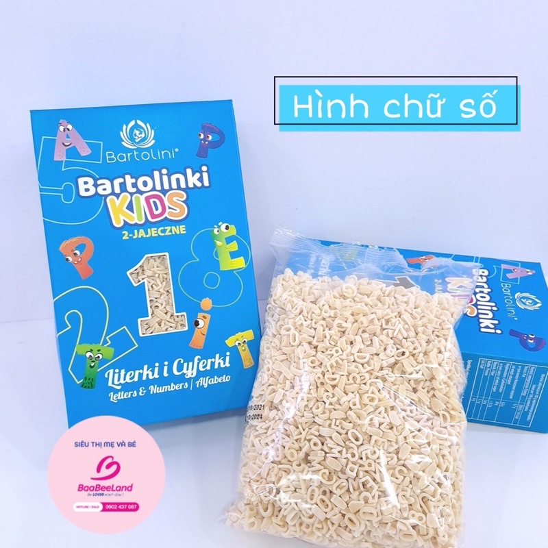 Mì nui ăn dặm hữu cơ cho bé Bartolinki Kids hình ngôi sao 250g - BAABEELAND