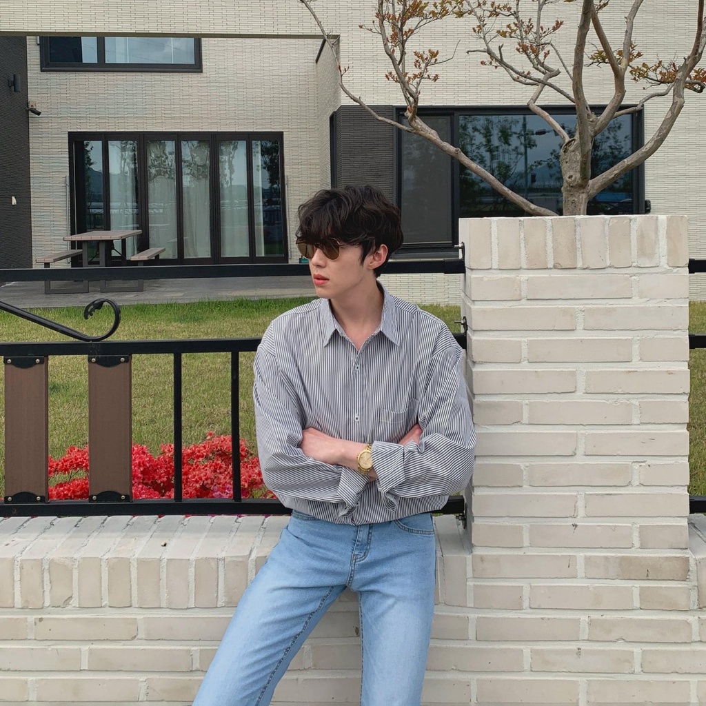 Áo sơ mi kẻ sọc JONATO, sơ mi form rộng chất vải cao cấp, kiểu dáng trẻ trung năng động