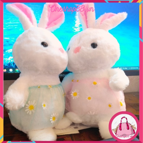 Gấu bông thỏ mặc váy đáng yêu size 40 cm, quà tặng thú nhồi bông bé gái cao cấp-Oneshop88.vn