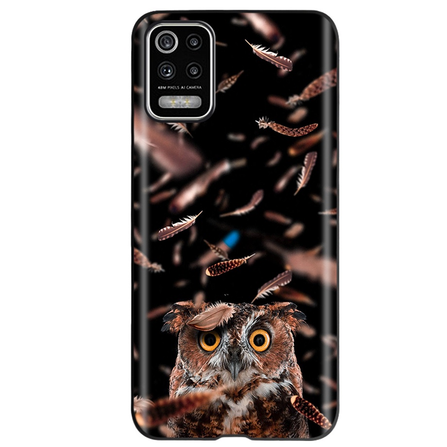 Ốp Điện Thoại TPU Dẻo Màu Đen In Họa Tiết Hoạt Hình Bươm Bướm & Hoa Cho LG K62 Q52 LG K62 Plus K 62 +