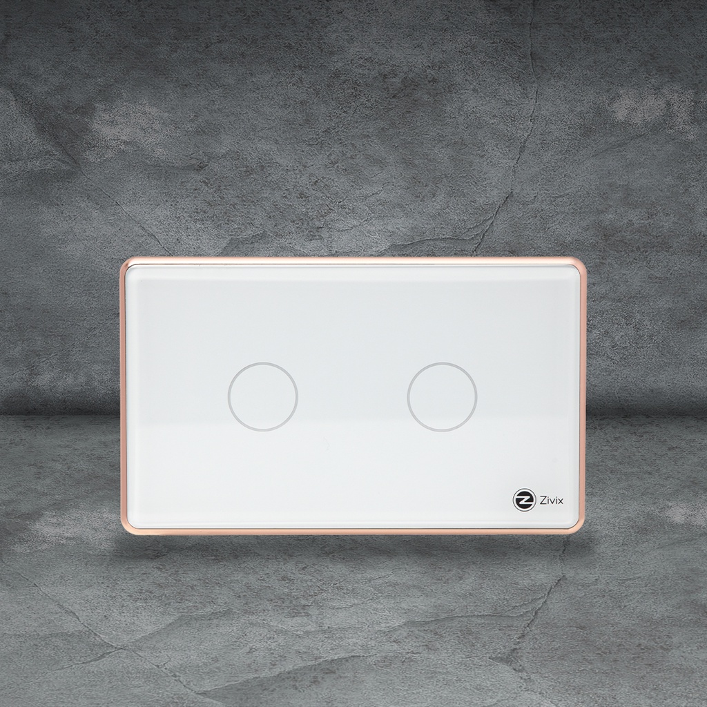 Công tắc thông minh Zigbee chính hãng ZIVIX viền nhôm bo cong cao cấp