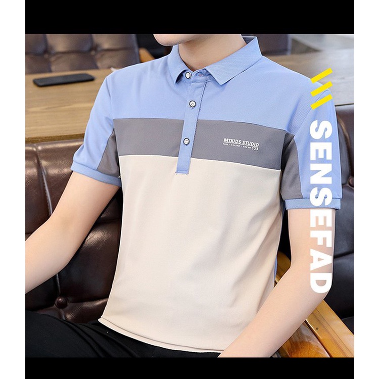 Áo thun polo nam có cổ tay ngắn mẫu đẹp 2023 in chữ STUDIO chất thun cotton 4c thoải mái thoáng mát