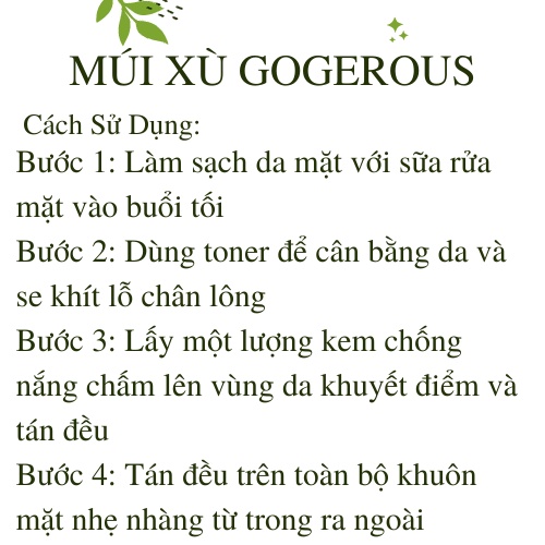 Kem chống nắng Múi xù Gogerous chính hãng SPF50+ bảo vệ da chuyên sâu ngăn UV bật tone nhẹ hộp 50g kèm quà tặng