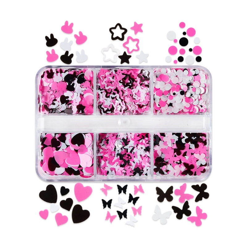 Khuôn Làm Móng Nghệ Thuật Hình Trái Tim / Ngôi Sao Bằng Nhựa Resin Lấp Lánh