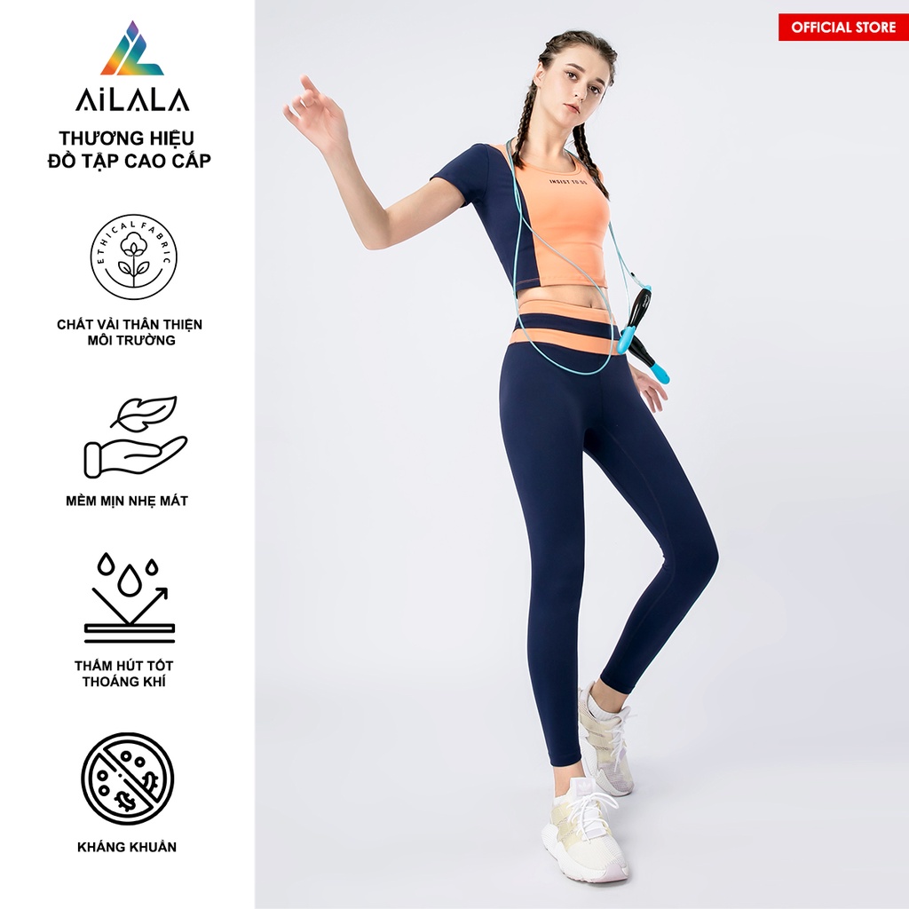Bộ quần áo thể thao nữ AiLALA LUX44, phù hợp Yoga Gym Pilates, chất lượng cao cấp