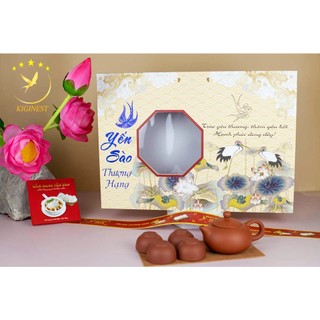 Bộ hộp quà giấy nam châm khay hoa mai 100g