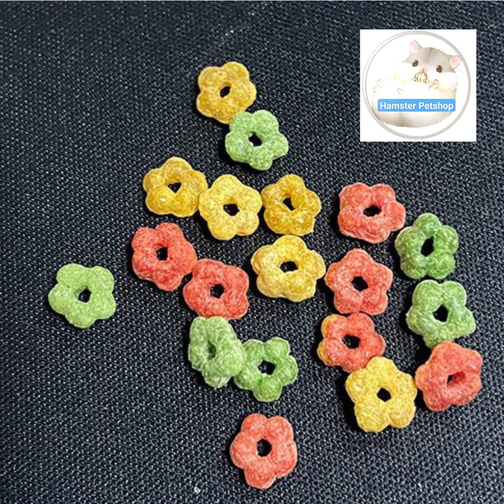 Bánh Cookie Hoa Quế Thảo Mộc mài răng cho Hamster, guinea pig, thỏ, sóc bắc mỹ, chinchilla chai 50gr