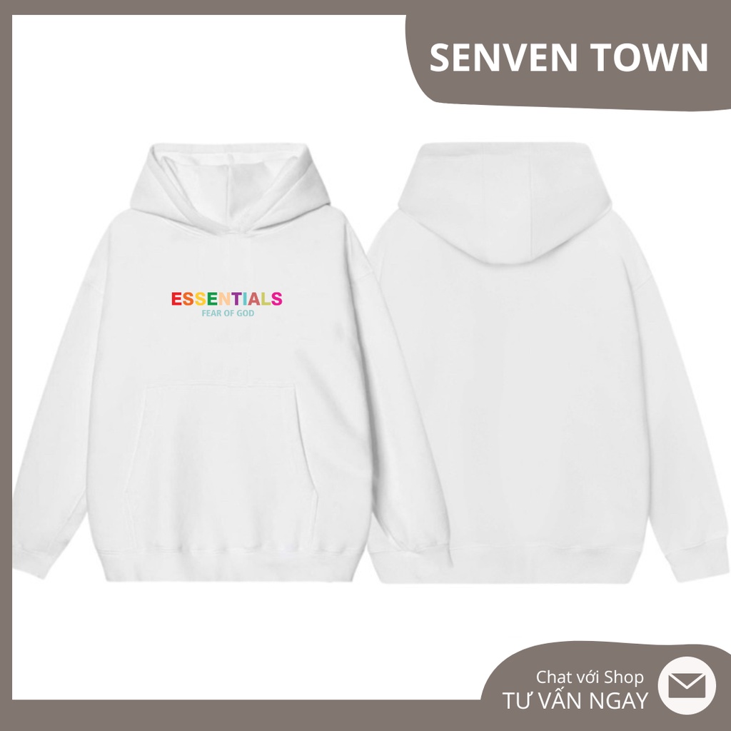 Áo nỉ hoodie nam nữ basic mùa đông, áo nỉ bông cực đẹp in senventown mặt cười sau lưng