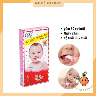 10 hộp rơ lưỡi đông fa, gạc rơ lưỡi vệ sinh răng miệng cho bé sơ sinh mẹ bé carrot