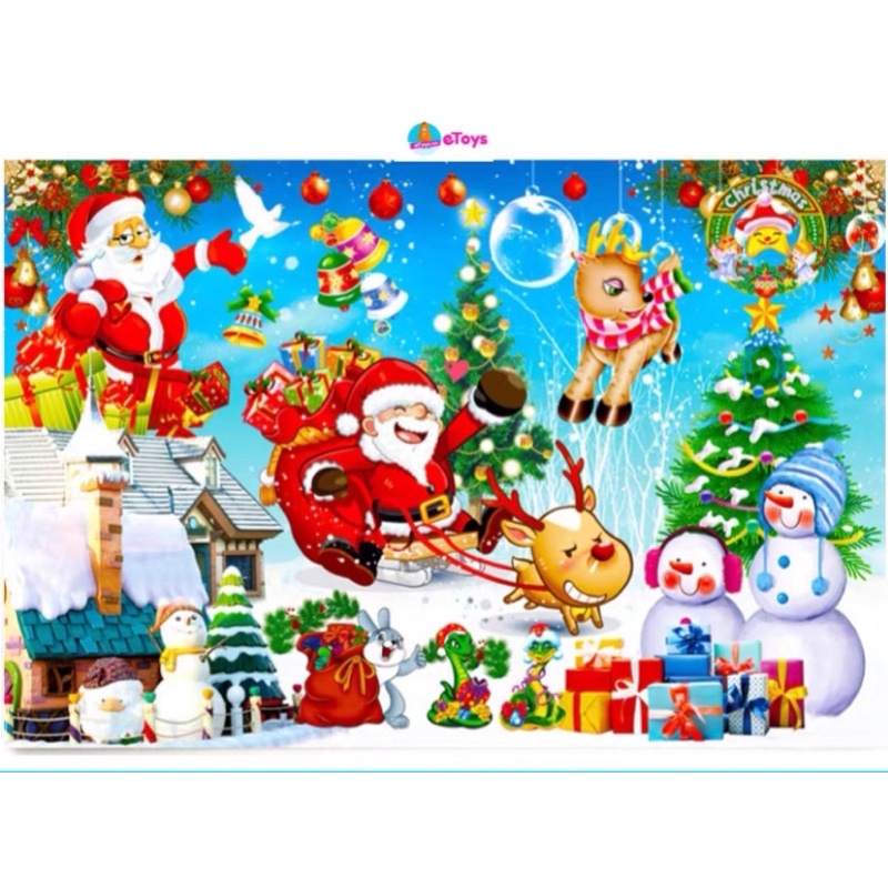 Tranh ghép hình cho bé 200 mảnh khổ A3 bằng gỗ chất lượng cao Noel ETOYS