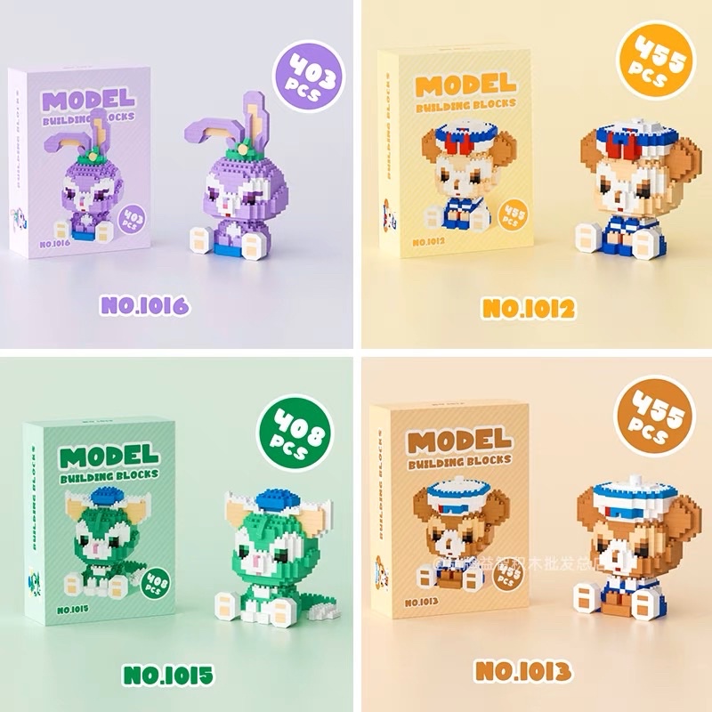 Mô hình lắp ghép lego 3D mini dễ thương