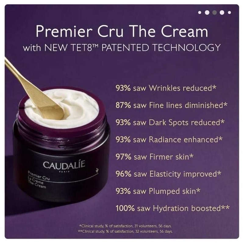 Mẫu thử kem dưỡng dòng c.a.o c.ấp trẻ hoá da  premeir cru Caudalie