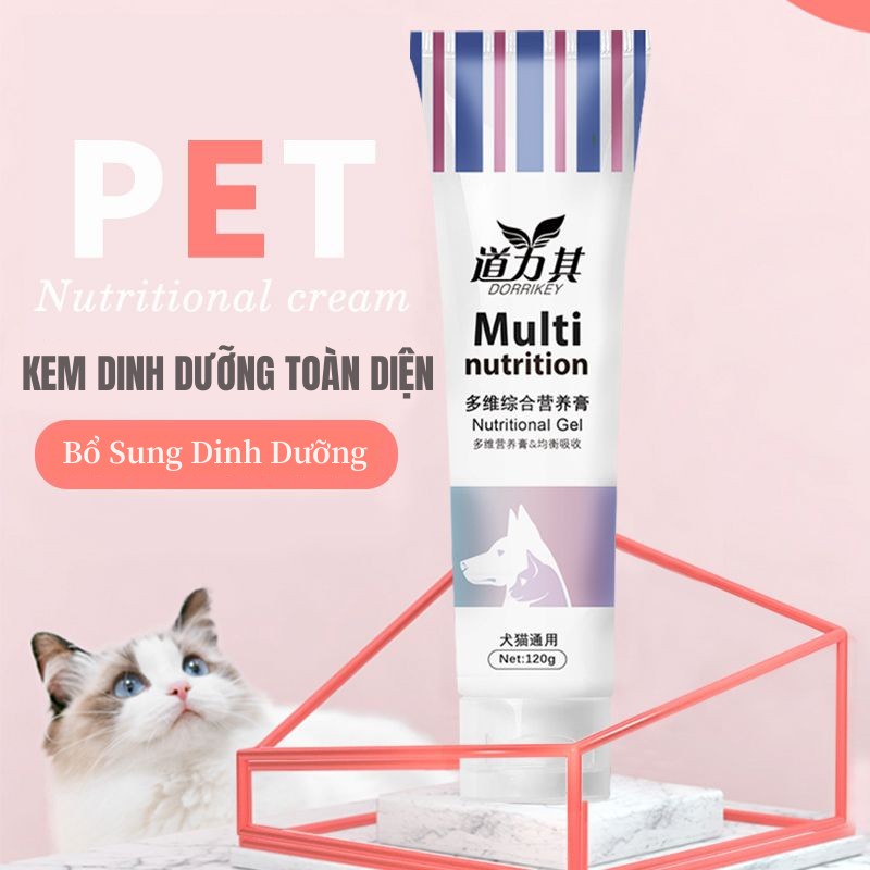 Gel dinh dưỡng thú cưng DORRIKEY LI0131 120gr chăm sóc toàn diện cho chó mèo