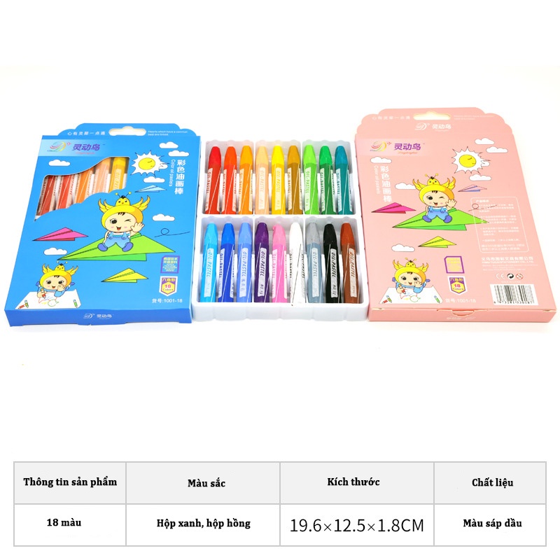 Màu sáp dầu OIL PASTELS cho bé bộ màu sáp 12 18 24 màu