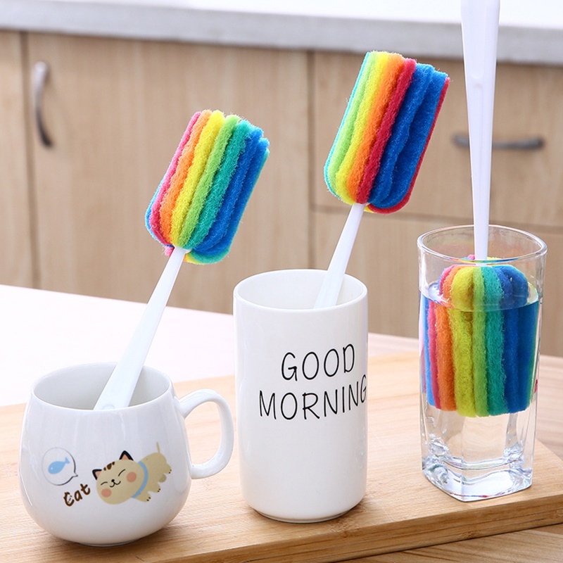 1 Cọ Xốp Vệ Sinh Ly Cốc Có Tay Cầm Tiện Dụng