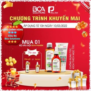 Combo chống rụng tóc- kích thích mọc tóc elfa pharm ba lan (dầu gội 200ml + dầu xả 200ml + serum xịt dưỡng 200ml