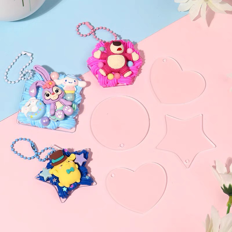 Set tự làm móc khóa đơn giản DIY handmade bằng kem keo