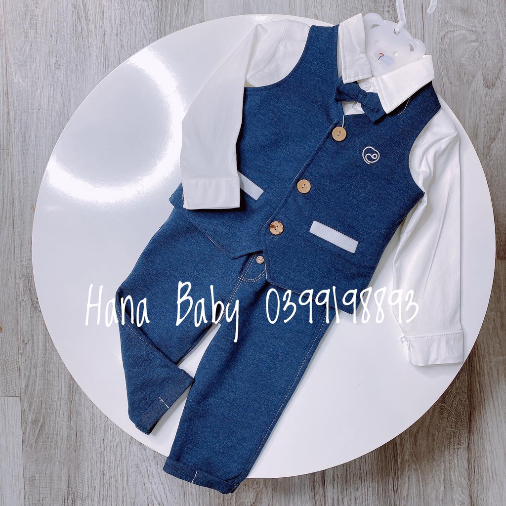 Set áo vest kèm quần dài Bu baby cho bé từ 6 tháng- 4 tuổi