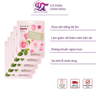 Bộ 10 miếng mặt nạ Ngừa Mụn Tinh chất Hoa Hồng Dabo First Solution Mask Pack Rose