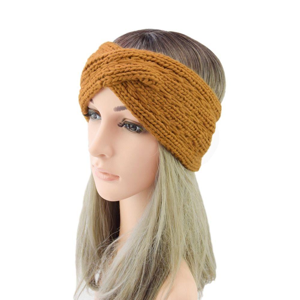 1 Băng Đô Turban Dệt Kim Bản Rộng Thời Trang Mùa Đông