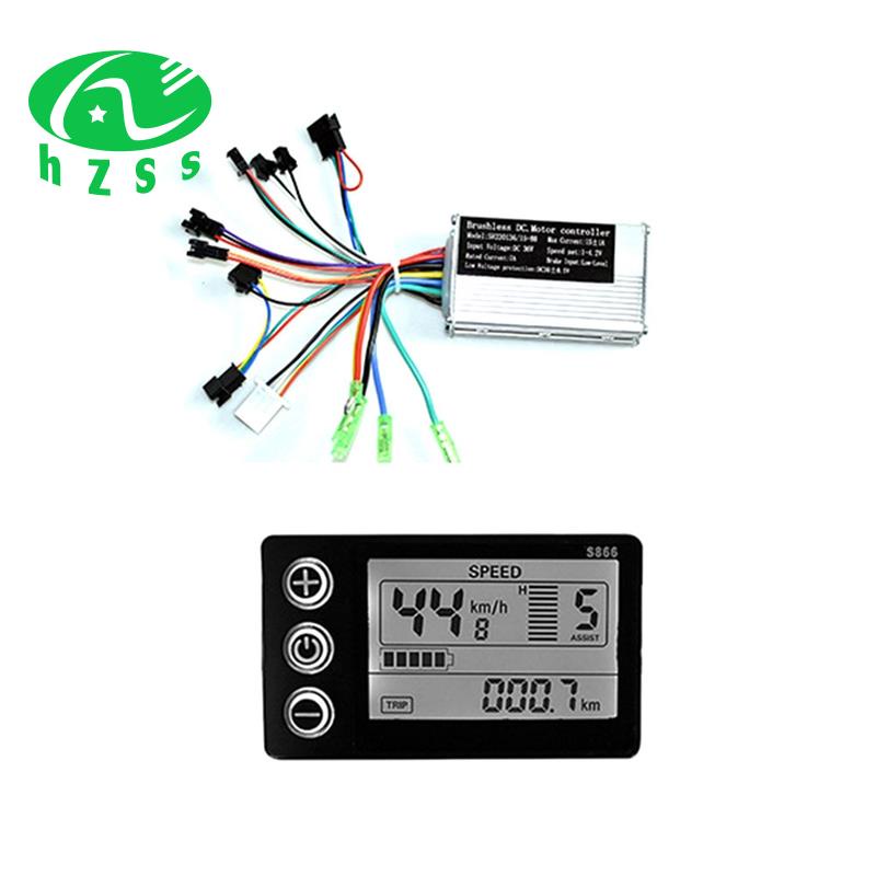 Bộ Điều Khiển Tốc Độ Động Cơ Không Chổi Than 36V 17A 250W 350W Màn Hình LCD S866