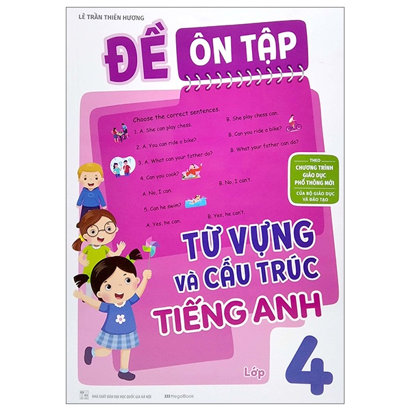 Sách Đề ôn tập từ vựng và cấu trúc tiếng anh 4