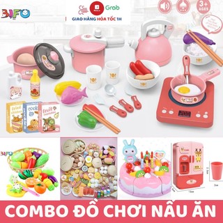 Bộ đồ chơi nấu ăn 36 món có bếp có nhạc và đèn, thiết kế y như thật, đồ chơi nấu ăn cho bé từ 2 đến 8 tuổi