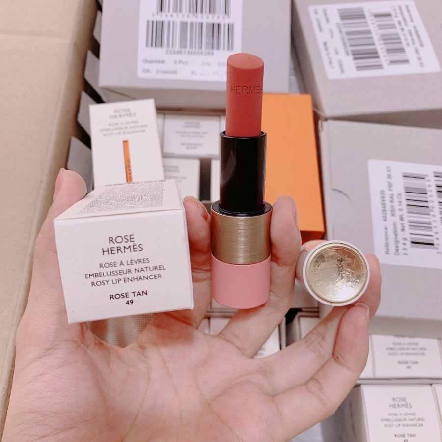 Son Dưỡng Rose Hermes màu 14 30 49 fullbox có túi vải chính hãng