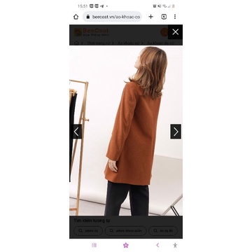 Áo khoác dạ cổ 2 ve 1 hàng khuy_ Adrore dress