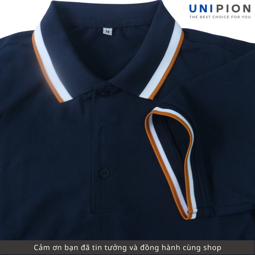 Áo POLO Nam UNIPION ngắn tay chất Cá sấu Cotton CVC bo viền thanh lịch, sang trọng kèm hộp quà tặng