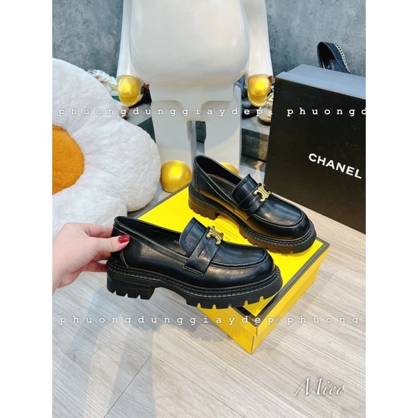 Giày moca celine giày oxford nữ fullbox vàng