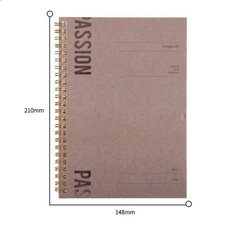Sổ tay ghi chép A5 gáy xoắn 120 trang Deli - Kẻ ngang - Màu ngẫu nhiên - LA560 .