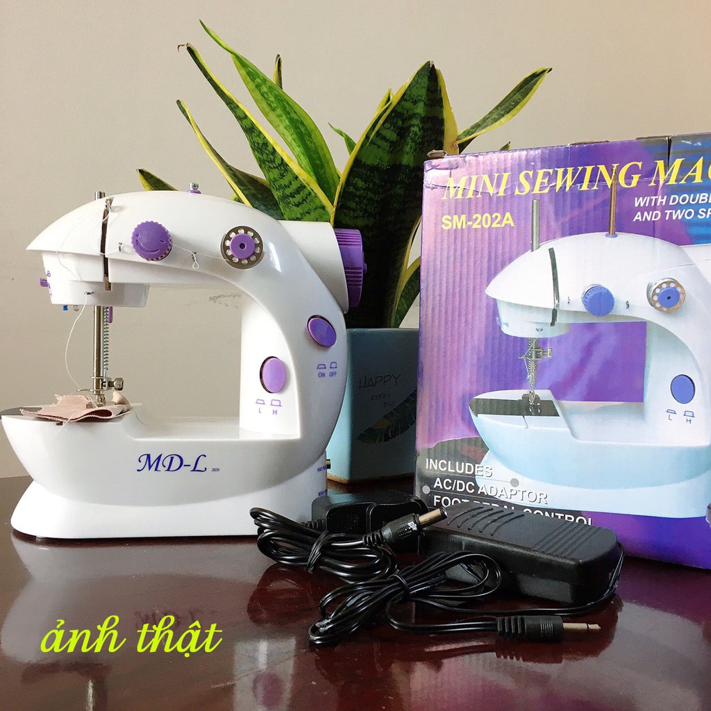Máy May Mini Để Bàn Có Đèn Led Rễ Sử Dụng - Máy Khâu Nhỏ Gọn Cho Gia Đình SIêu Tiện Lợi