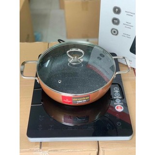 Bếp Từ đơn Elmich ICS 3832 Xuất xứ Châu âu, Tặng kèm nồi lẩu siêu cao cấp D26 cm, Mặt kính Ceramic cường lực siêu bền
