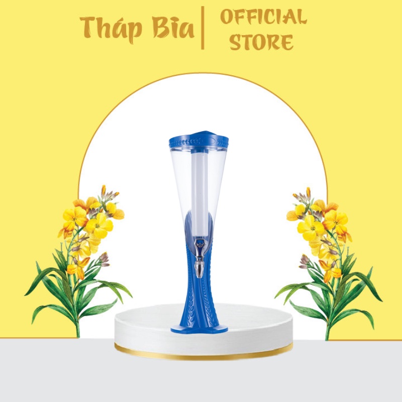 Tháp Bia Bình Đựng Bia 3 Lít Vân Đế Lúa Mạch Có Đèn Led Hàng Cao Cấp