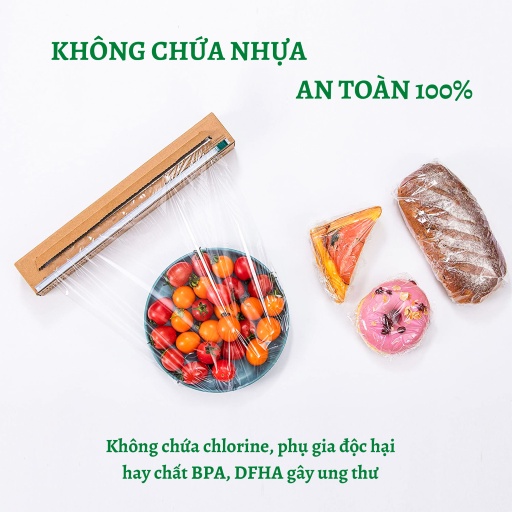 Màng bọc thực phẩm co giãn ANECO phân hủy sinh học tự hủy hoàn toàn (Hộp nhỏ 30cmx30m)  - Bảo vệ môi trường