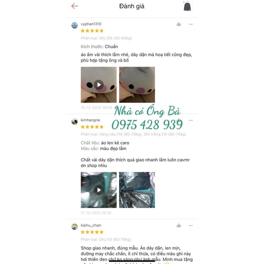 Áo len cardigan kẻ caro cho ông mùa đông, áo khoác mùa đông cho bố cho ông trung niên