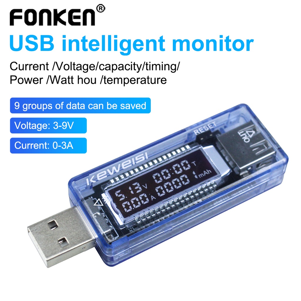 Thiết Bị Kiểm Tra Dòng Điện Sạc USB Hiệu FONKEN