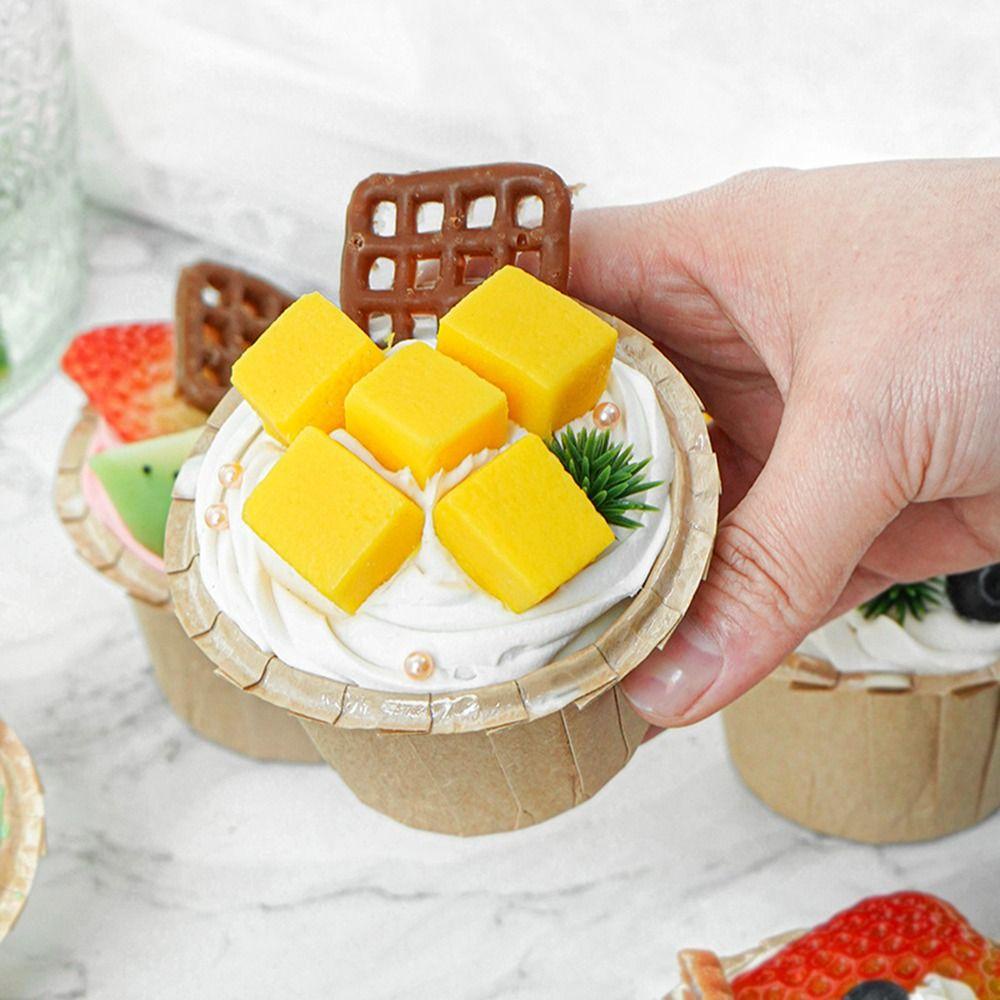 CONOPERY Mô Hình Bánh Cupcake Trái Cây Nhân Tạo Dùng Làm Đạo Cụ Chụp Ảnh