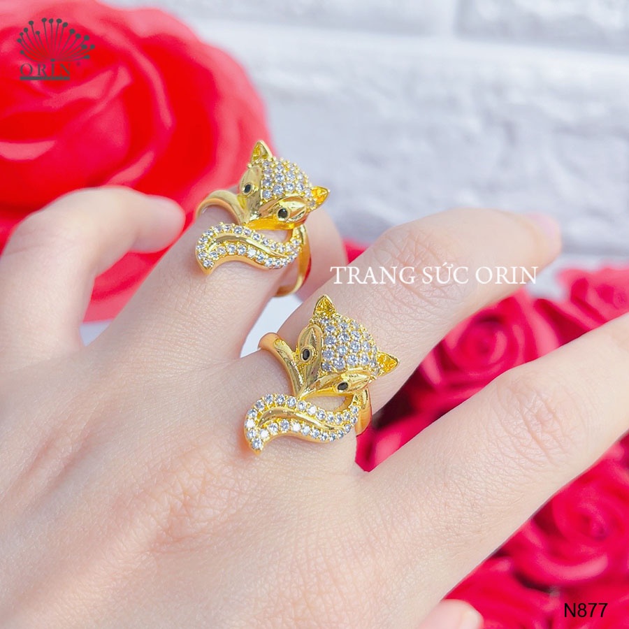 Nhẫn nữ hồ ly phong thủy đính đá thiết kế cao cấp Orin N877